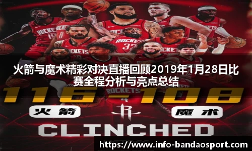 火箭与魔术精彩对决直播回顾2019年1月28日比赛全程分析与亮点总结